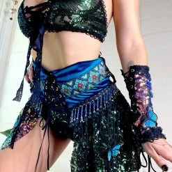 Disco Lemonade ONE OF A KIND Lux X Disco: Asrai Berry Bustle Set