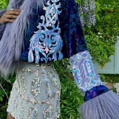 Disco Lemonade Lux X Disco: Atomic Cobalt Cropped Coat - Size M