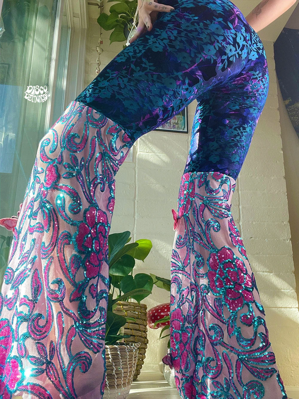 Disco Lemonade ONE OF A KIND Lux X Disco: Aquarius Bell Bottoms | Size Small 5 Disco Lemonade ONE OF A KIND Lux X Disco: Aquarius Bell Bottoms | Size Small
