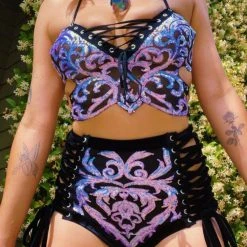 Disco Lemonade Icy Blue Butterfly Top