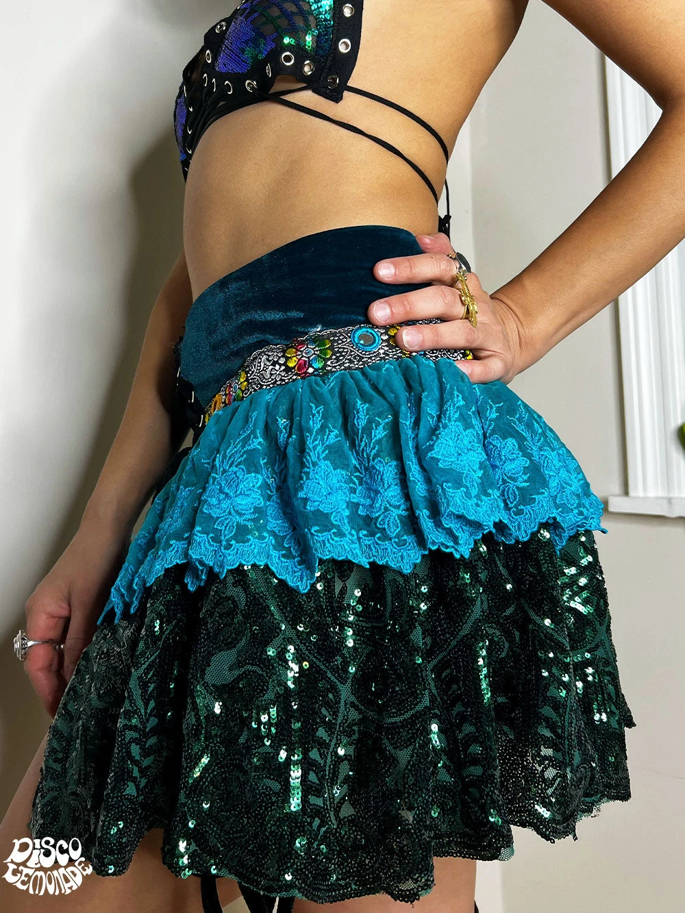 Disco Lemonade Lux X Disco: Forest Fae With Trim Bustle DISCO SETS 4 Disco Lemonade Lux X Disco: Forest Fae With Trim Bustle DISCO SETS