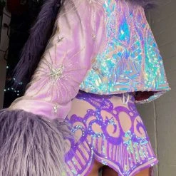 Disco Lemonade Lux X Disco: Aura Disco Muse Cropped Coat - Size XXL OUTERWEAR