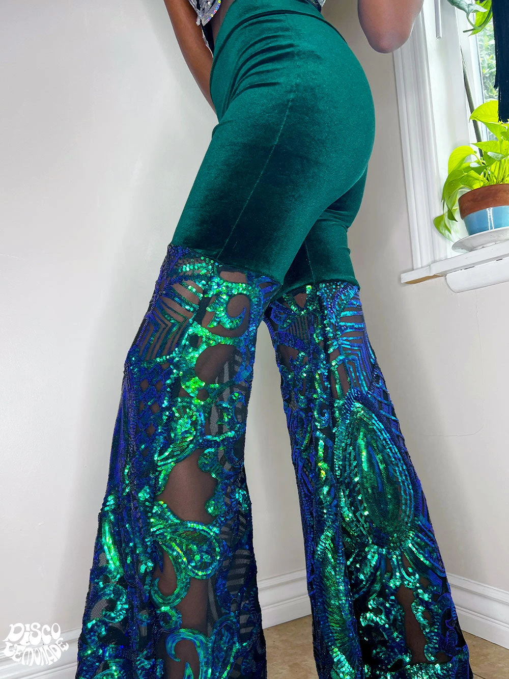 Disco Lemonade Lux X Disco: Oceanlab Bell Bottoms | Size S ONE OF A KIND 3 Disco Lemonade Lux X Disco: Oceanlab Bell Bottoms | Size S ONE OF A KIND