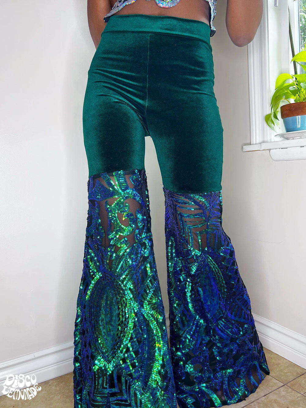 Disco Lemonade Lux X Disco: Oceanlab Bell Bottoms | Size S ONE OF A KIND 4 Disco Lemonade Lux X Disco: Oceanlab Bell Bottoms | Size S ONE OF A KIND