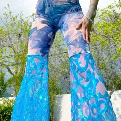 Disco Lemonade ONE OF A KIND Lux X Disco: Swirled Out Bell Bottoms | Size M/L