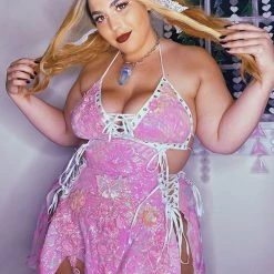 Disco Lemonade Lux X Disco: Only Fae Disco Dress - Size XXL