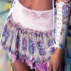 Disco Lemonade Lux X Disco: Chrome Paint Skirt - Size X-Small/Small