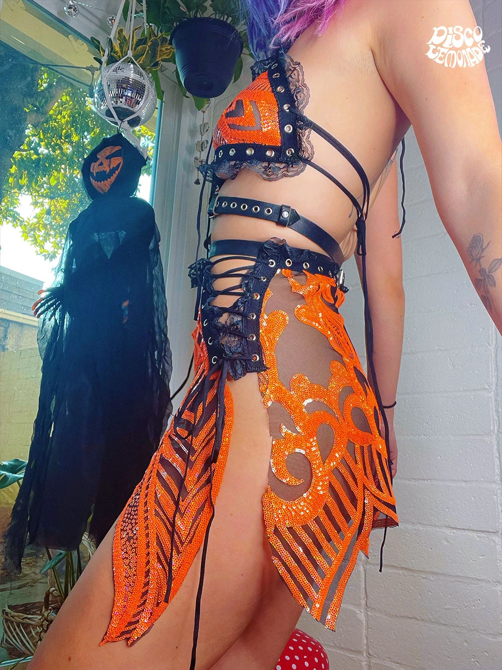 Disco Lemonade Spooky Dub Lace Up Top 5 Disco Lemonade Spooky Dub Lace Up Top