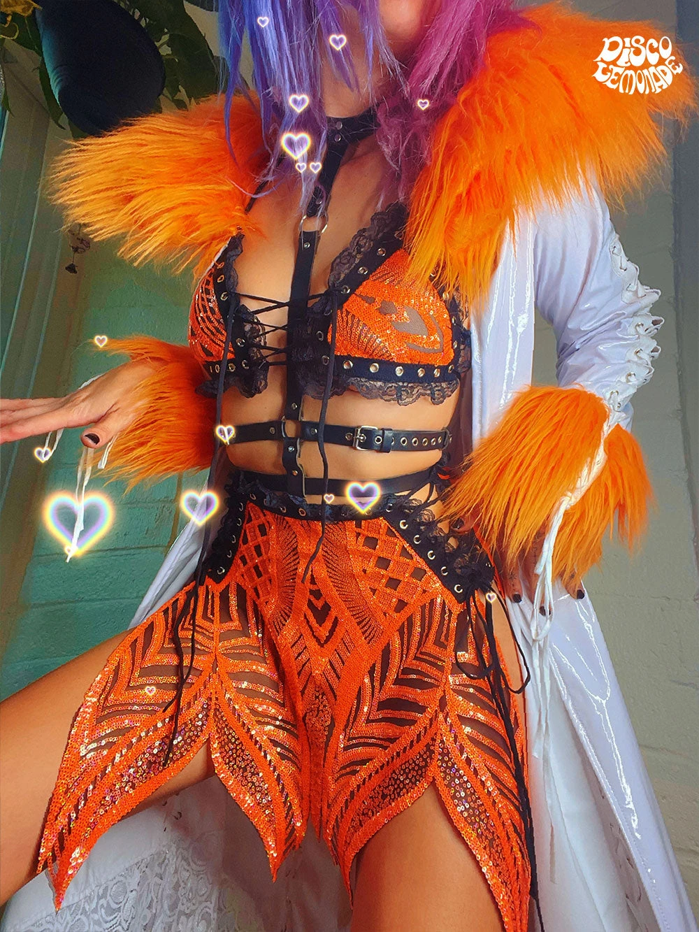 Disco Lemonade Spooky Dub Disco Skirt LACE UP 3 Disco Lemonade Spooky Dub Disco Skirt LACE UP