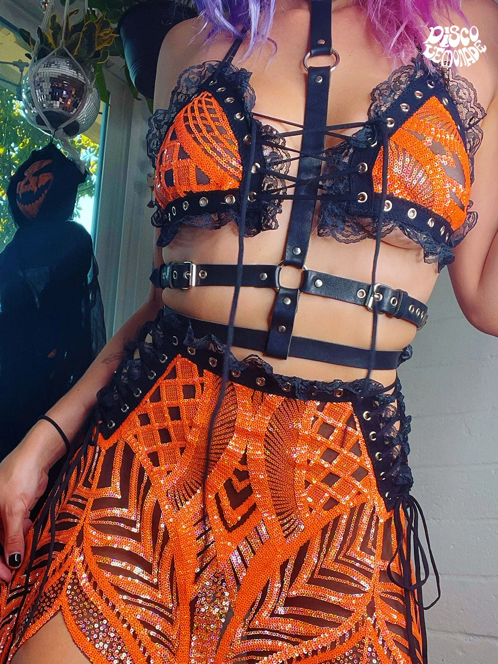 Disco Lemonade Spooky Dub Disco Skirt LACE UP 6 Disco Lemonade Spooky Dub Disco Skirt LACE UP